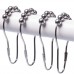 Claiery 24pcs Shower Curtain Rod Hooks with Roll Bearings Made of Electroplated Metal - B07DJ16H78